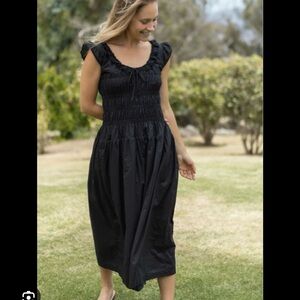 NWOT Neuflora Black Smocked Midi Dress - Women's Casual Dress